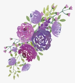 Pin By Tiffany Grady - Purple Watercolor Flower Png, Transparent Png, Free Download