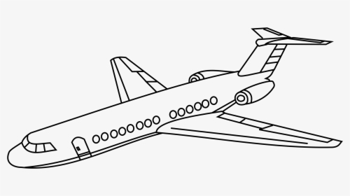 Lear Jet 2 Clip Arts - Jet Airplane Line Drawing, HD Png Download, Free Download