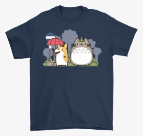 My Fluffy Neighbor Totoro Corgi Shirts - Funny Browns Shirts, HD Png Download, Free Download