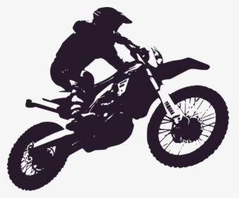 Wheel,freestyle Motocross,motocross - Motorbike Black And White, HD Png Download, Free Download