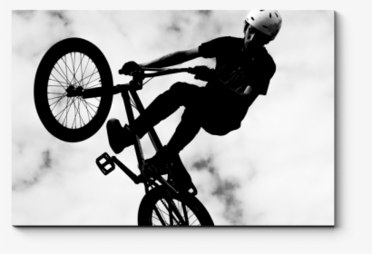 Bmx Bike Silhouette Black And White Freestyle Bmx Bicycle - Riders Bmx, HD Png Download, Free Download
