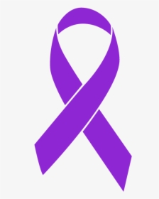 Purple Colored Cancer Survivor Ribbon - Gold Cancer Ribbon Png, Transparent Png, Free Download