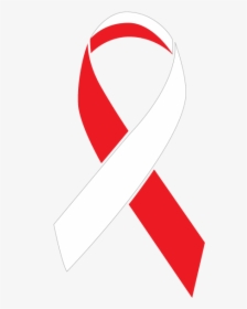 Red And White Colored Squamous Cell Carcinoma Ribbon - Cervical Cancer Ribbon Color, HD Png Download, Free Download