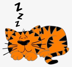 Cat Sleeping Svg Clip Arts - Sleepy Cat Clipart, HD Png Download, Free Download