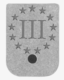 Iii% Stainless Steel Rugged Finish Mag Plate - Emblem, HD Png Download, Free Download