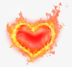 Heart On Fire Png, Transparent Png, Free Download