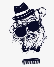 Old Guy With Hat Viking Funny T-shirt - T-shirt, HD Png Download, Free Download