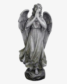 Angel Praying Png Download Image - Angel Statue Looking Up, Transparent Png, Free Download