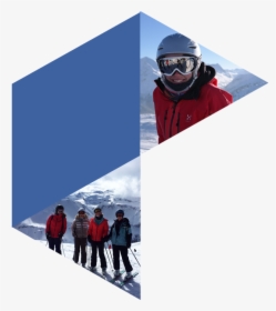 Group Of Skiers - Witte Skihelm Met Bril, HD Png Download, Free Download