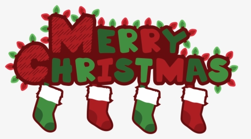 Christmas Merry Christmas Text Sock Clipart Png - Christmas Pics Clip Art, Transparent Png, Free Download
