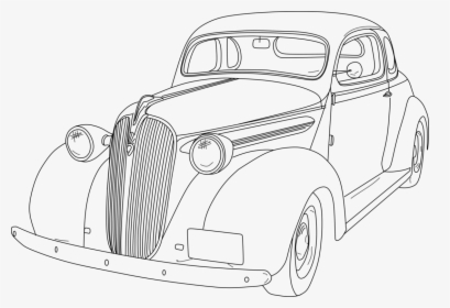 Classic Car,coupé,antique Car - 1930's Coloring Pages, HD Png Download, Free Download