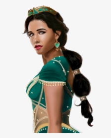 #girl #draw #princess #jasmine - Jasmine Aladdin 2019 Png, Transparent Png, Free Download