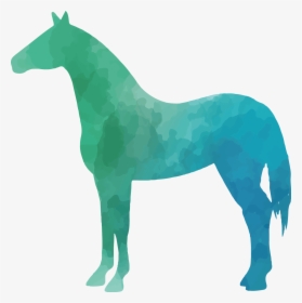 Mule Horse Pony Silhouette - Colourful Animal Silhouettes, HD Png Download, Free Download
