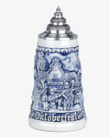 German Beer Stein - Blue And White Porcelain, HD Png Download, Free Download