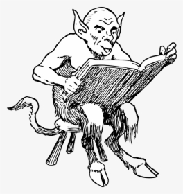 Satanic Coloring Book In Orange County Schools - Demon Reading Book, HD Png Download, Free Download