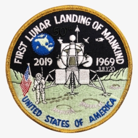 Apollo "first Landing - Nasa Official Patches Lunar Landing, HD Png Download, Free Download
