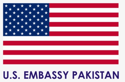 S Flag With Caption-png - Us Embassy Islamabad Flag, Transparent Png, Free Download