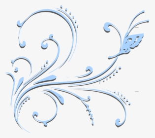 Butterfly Scroll Svg Clip Arts - Butterfly Border Designs Black And White, HD Png Download, Free Download