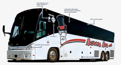 Barons Bus Left Face Our Fleet Catalog Details - Barons Bus, HD Png Download, Free Download