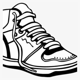 Clipart Shoes Tennis Shoe - Clip Art Of Shoe In Black And White, HD Png Download, Free Download
