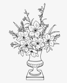 Flower Vase Colouring Pages, HD Png Download, Free Download