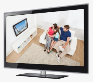 Couple Watching Dish Tv , Png Download - Led-backlit Lcd Display, Transparent Png, Free Download