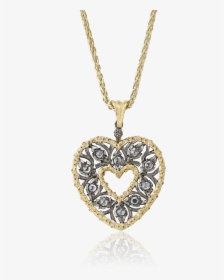 Ramage Heart Pendant - Buccellati Heart Locket Necklace, HD Png Download, Free Download