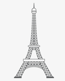 Eiffel Tower Outline Png - Eiffel Tower Cute Drawing, Transparent Png, Free Download
