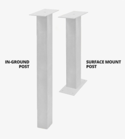 White In Ground Post And Surface Mount Post - Outdoor Table, HD Png Download, Free Download