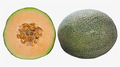 Whole And Half Cantaloupe Slices - Half Cantaloupe, HD Png Download, Free Download