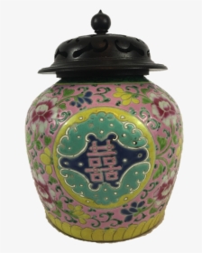 Qing Dynasty 19th Chinese Jar, Polychrome, Porcelain - Porcelain, HD Png Download, Free Download