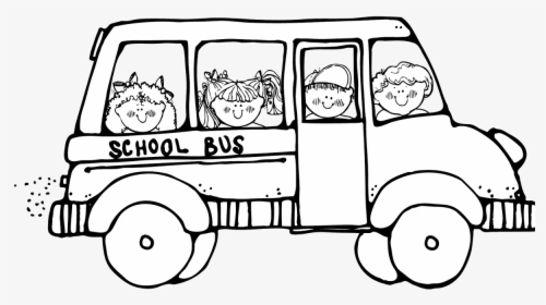 School Bus Clip Art Black And White - School Bus Black And White, HD Png Download, Free Download