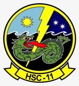 Helicopter Sea Combat Squadron 11 Insignia 2016 - Hsc 11 Dragonslayers, HD Png Download, Free Download