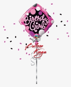 Birthday Girl - Happy Birthday Balloon Pink And Black, HD Png Download, Free Download