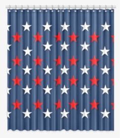 Navy Red White Stars Window Curtain 52"x120" - Flag, HD Png Download, Free Download