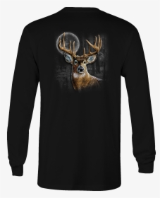 Long Sleeve Tshirt Whitetail Deer Antlers Shirt For - T-shirt, HD Png Download, Free Download