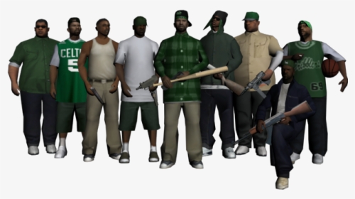 Gta 5 Gang Png - Grove Street Family Png, Transparent Png, Free Download