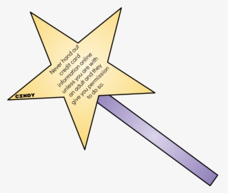 Create A Reflection Wand In A Drawing Or Paint Program - Star, HD Png Download, Free Download