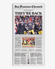 49ers 2020 Nfc Championship Win 1/20/20 Newspaper - San Francisco Chronicle, HD Png Download, Free Download