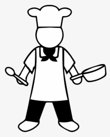 4d Drawing Chef - Easy Drawing Of A Cook, HD Png Download, Free Download