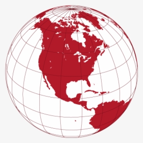 Outline North America Globe, HD Png Download, Free Download