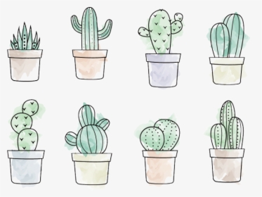 Drawn Cactus Vector - Cute Cactus Stickers Printable, HD Png Download, Free Download