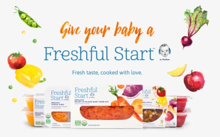 Transparent Baby Food Clipart - Gerber Freshful Start Logo, HD Png Download, Free Download