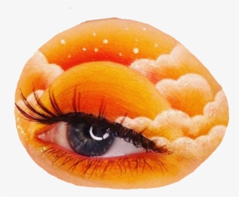 #vintage #aesthetic #png #filler #eye #orange #freetoedit - Eyeshadow Looks Artsy, Transparent Png, Free Download