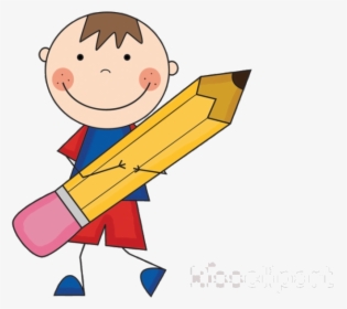 Pencil And Paper Boy With Clipart Clip Art Informative - My New Class Teacher, HD Png Download, Free Download