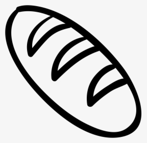 Transparent Bread Clipart Black And White - Outline Loaf Of Bread Clipart, HD Png Download, Free Download