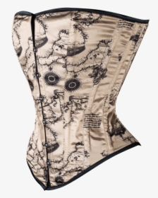 Antique Map Overbust Corset, HD Png Download, Free Download