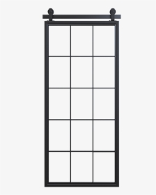Metal Frame Barn Door With Glass Panels - Door, HD Png Download, Free Download