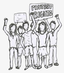 Human Rights Protest Cartoon, HD Png Download, Free Download
