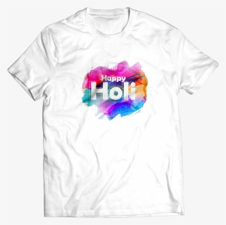 Funcart Colorful Hand Print Happy Holi T Shirt"  Title="funcart - T-shirt, HD Png Download, Free Download